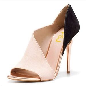 FSJ Open Toe D’Osay Heels